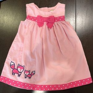 Gymboree Corduroy Fox Dress Size 12-18 Months